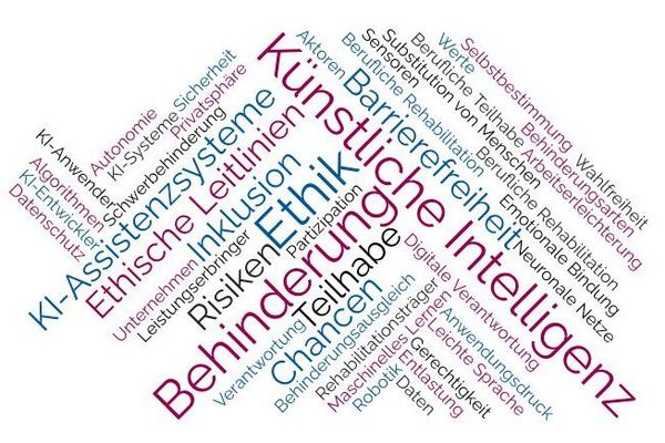 Wortwolke als Logo der AG Ethik