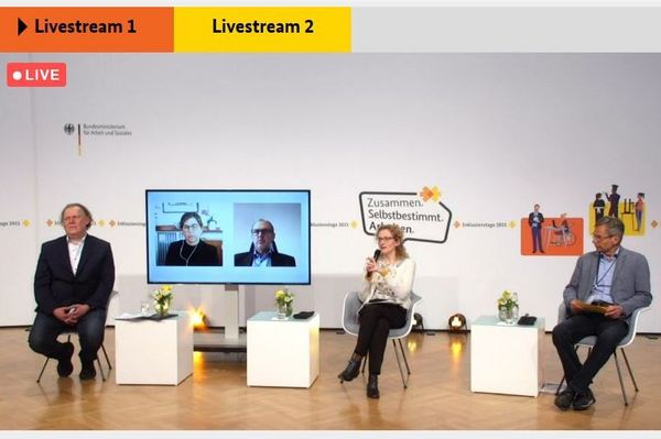 Panelisten der Gespräschsrunde zur beruflichen Teilhabe - Inklusionstage 2021