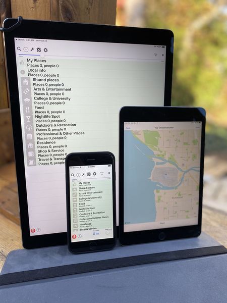 Blindsquare auf verschiedenen Endgeräten
