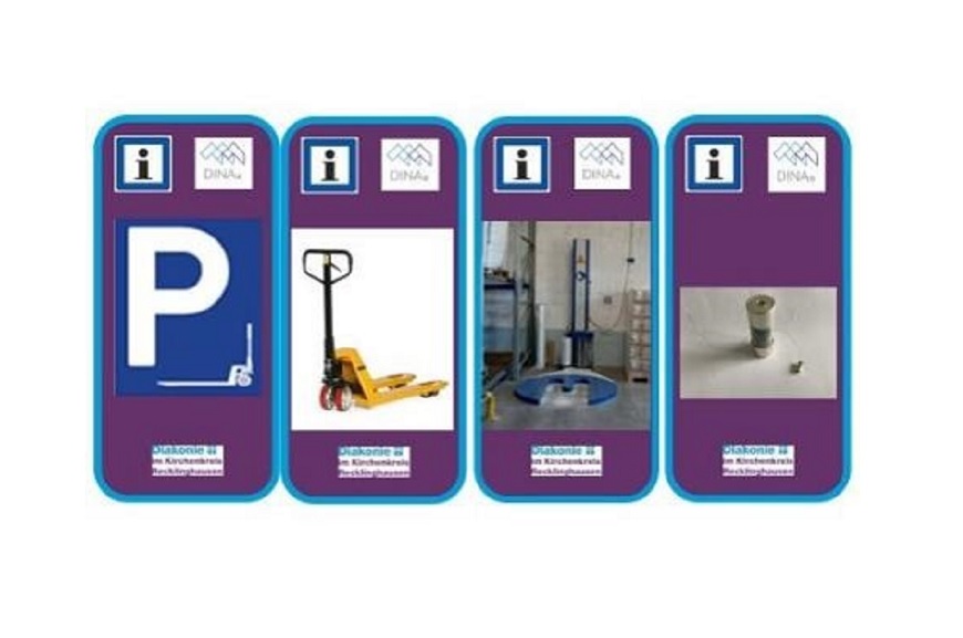 Vier Handyoberflächen